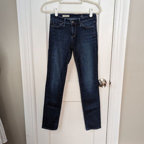 Ag Adriano Goldschmied Denim - Ag Adriano Goldschmied | The Stilt Cigerette Leg Dark Wash Mid-Rise Jeans Sz 25